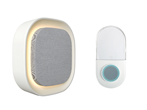 Sonnette sans fil 200m gris-blanc